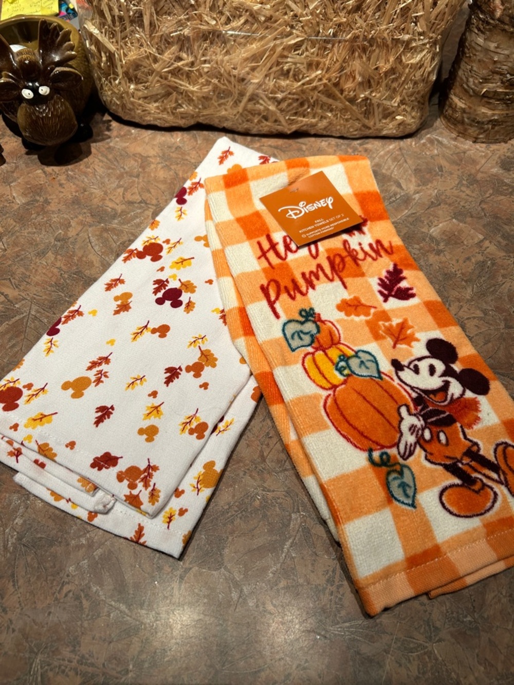 Disney Mickey Mouse “Hey Pumpkin” Fall Kitchen Towel Set